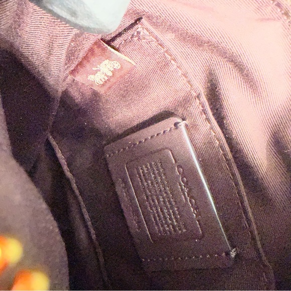 WOW 🌼 COACH 🤎 Rowan File Bag In Signature Canvas Handbag -Black/Gold/Brown -Mint - Picture 8 of 11